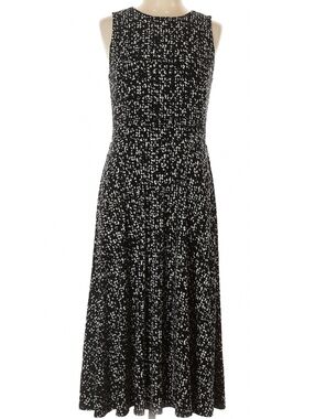 Lauren Ralph Lauren Stretchy Comfy Black and White Print Maxi Dress Size 10